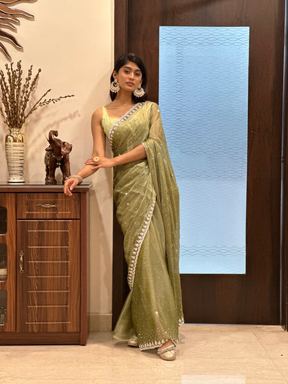 Light Green Jimmy Choo Saree