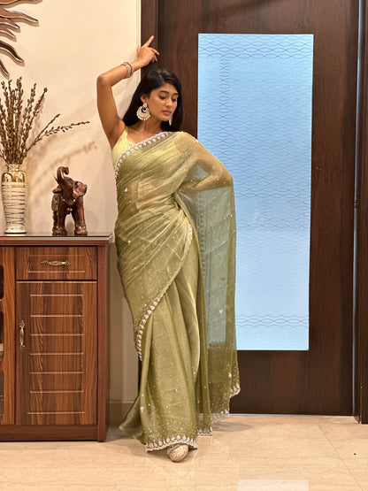 Light Green Jimmy Choo Saree