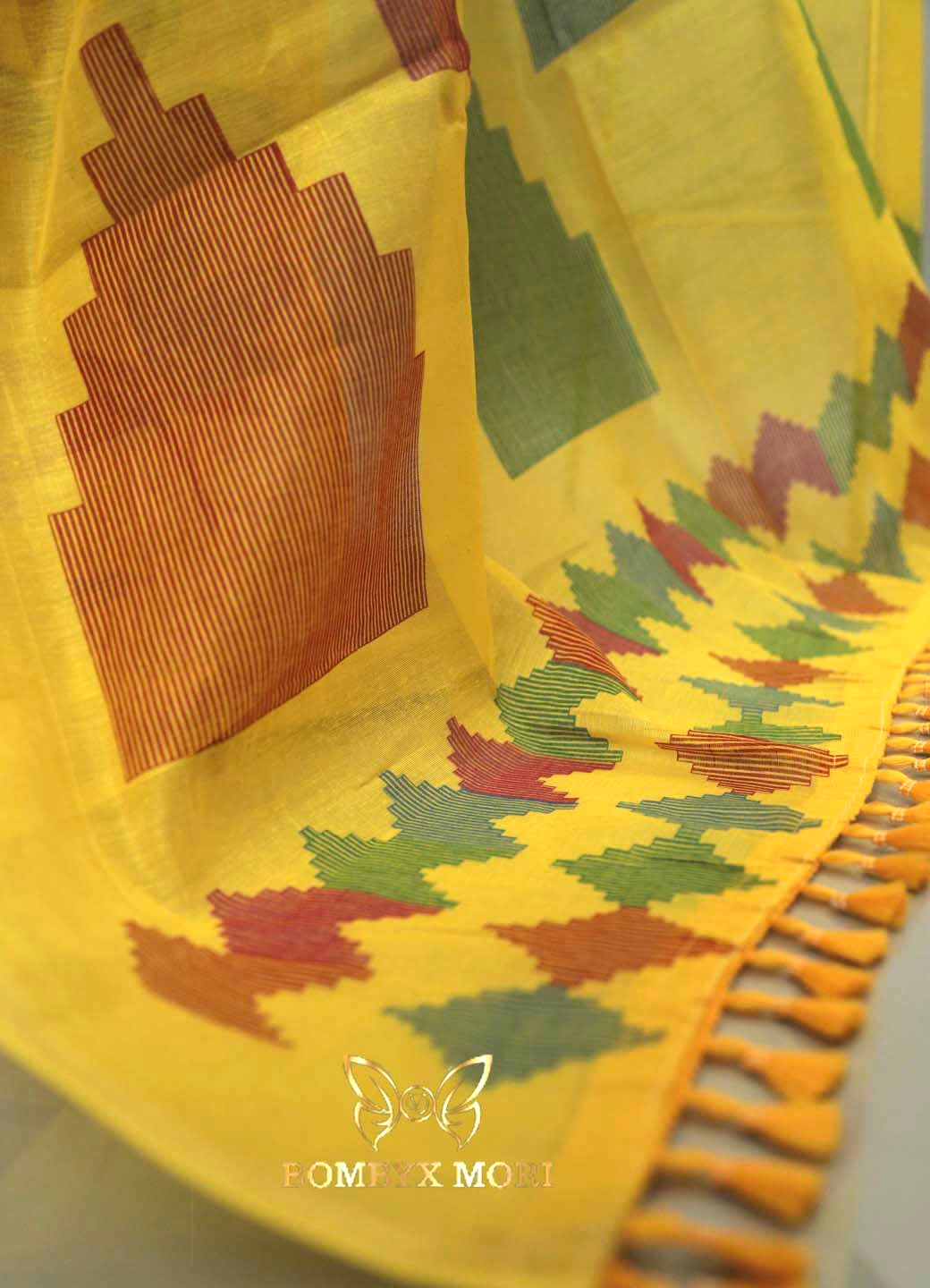 Sunshine Yellow Pure Handloom saree