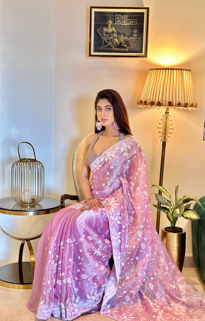 Lavender Jimmy Choo Saree