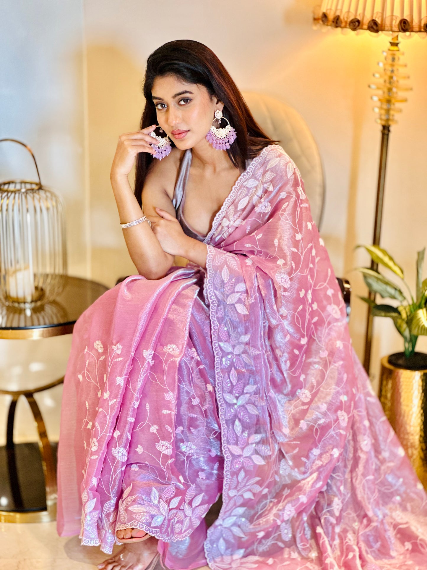 Lavender Jimmy Choo Saree