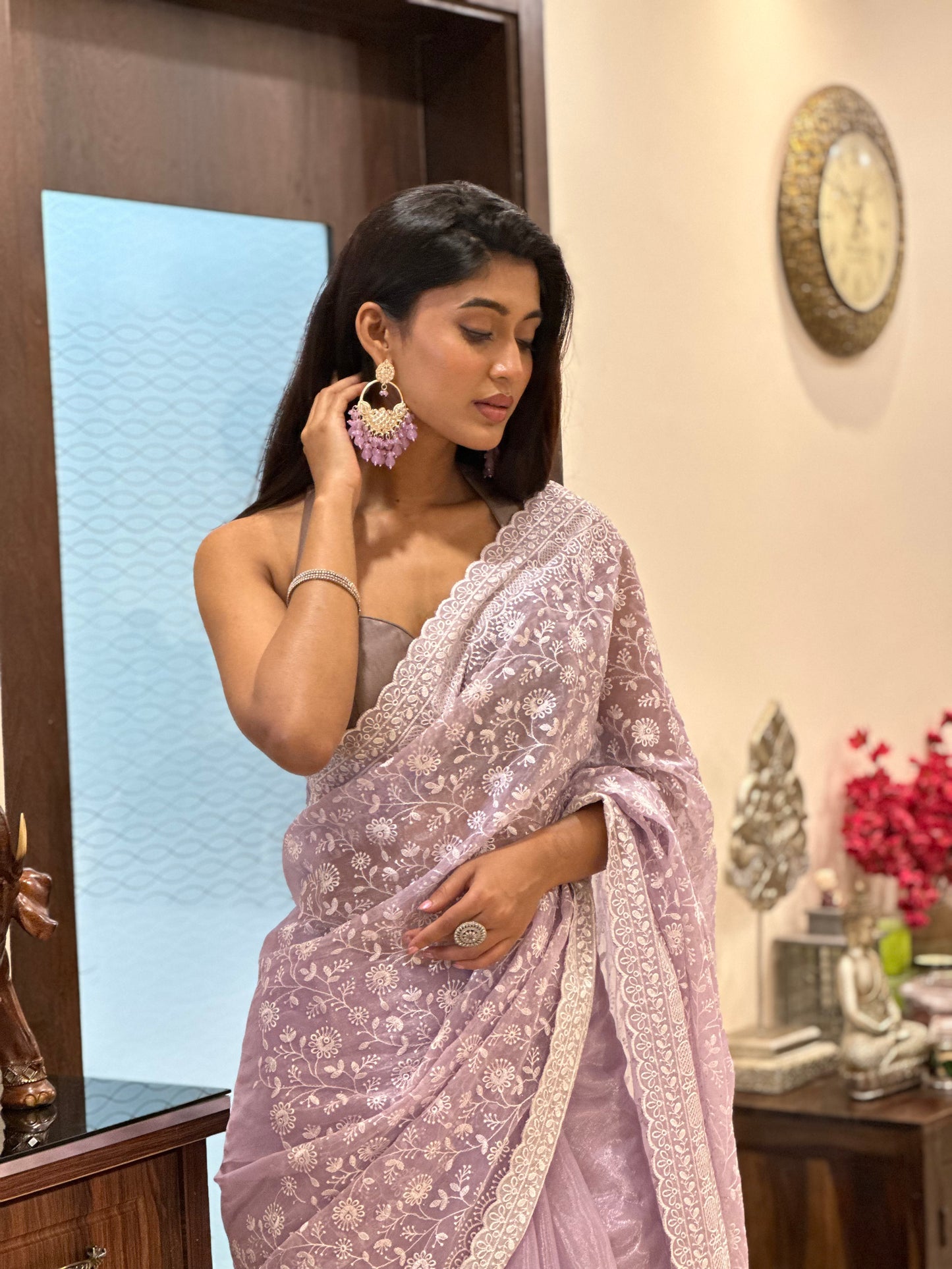 Mauve Tissue Saree