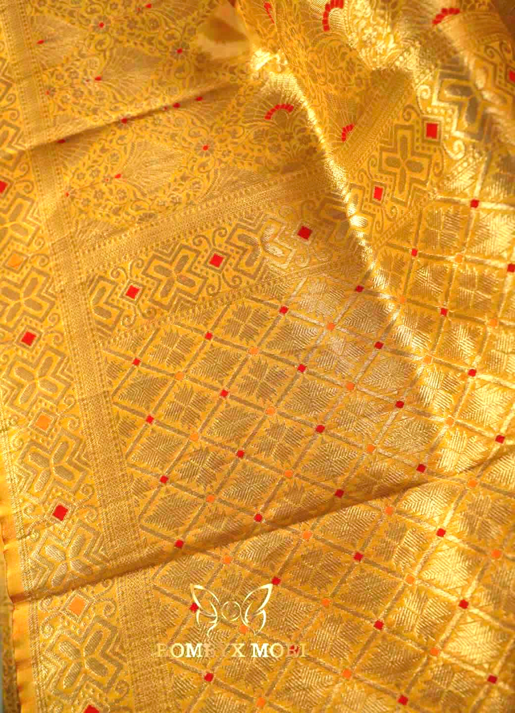 Yellow Organza Saree