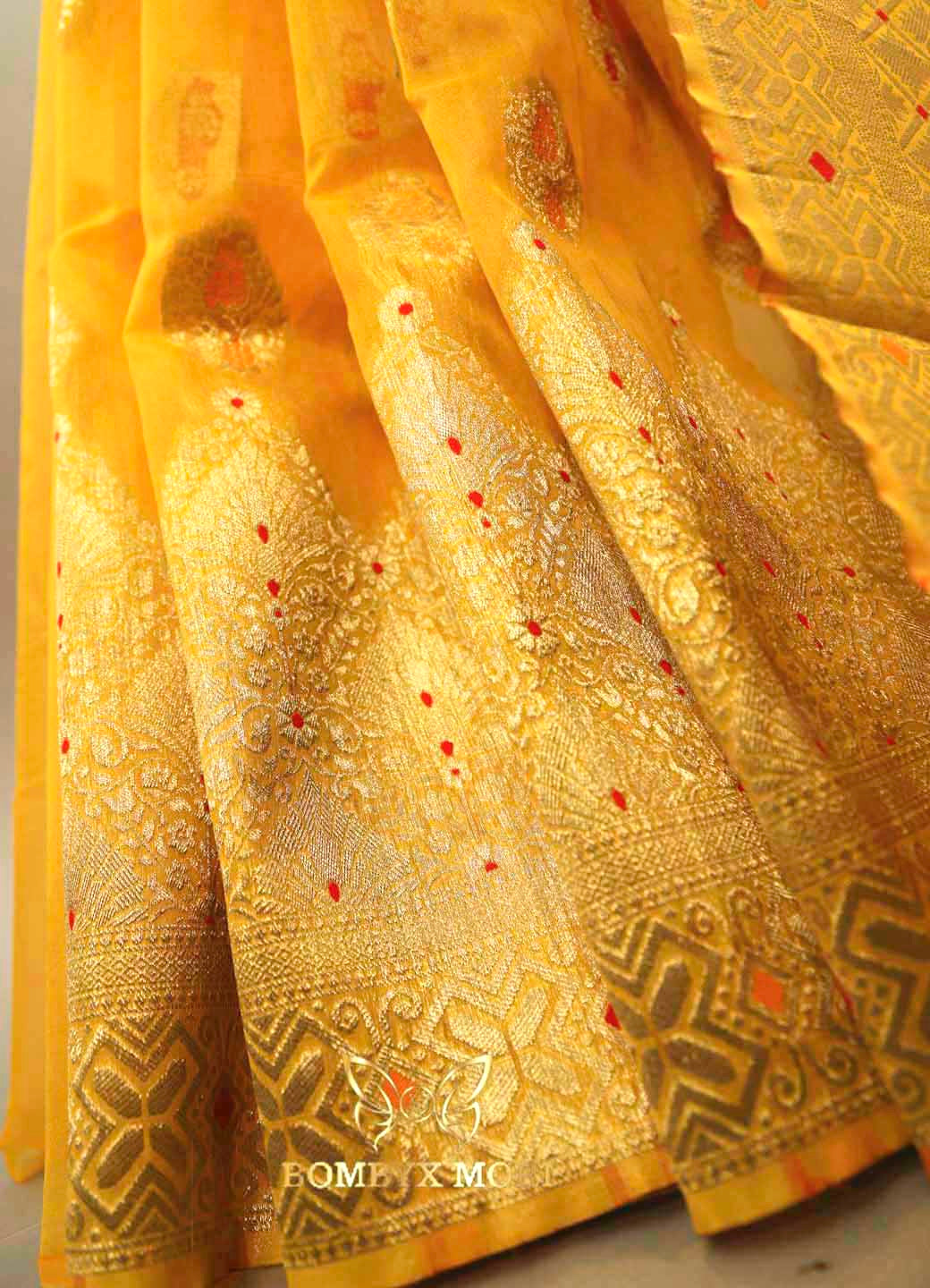 Yellow Organza Saree