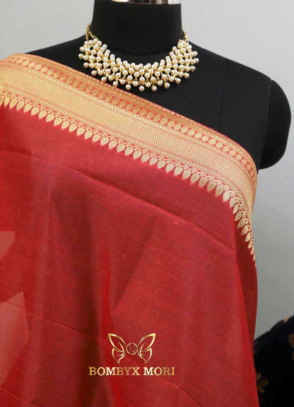 Gajari pink Kashi Banarasi Saree