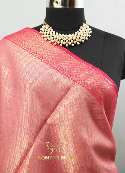 Blossom Pink Kashi Banarasi Saree