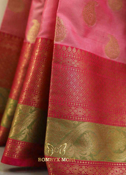 Blossom Pink Kashi Banarasi Saree