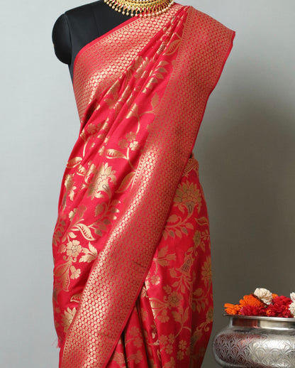 Pink uppada Silk Saree