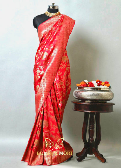 Pink uppada Silk Saree