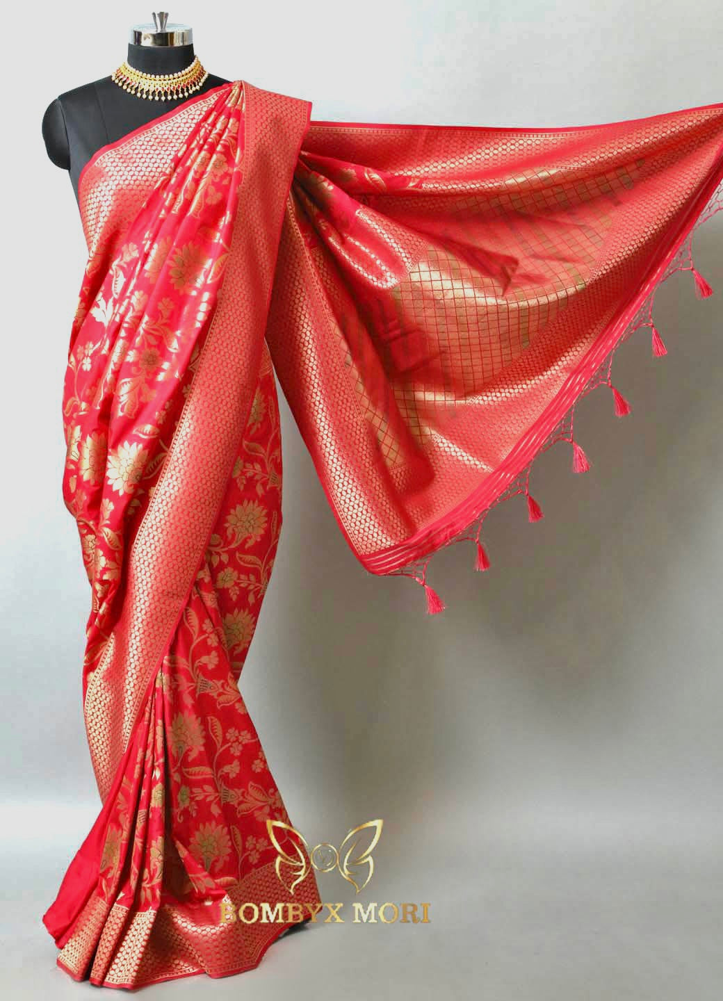 Pink uppada Silk Saree