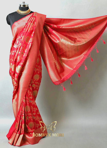 Pink uppada Silk Saree