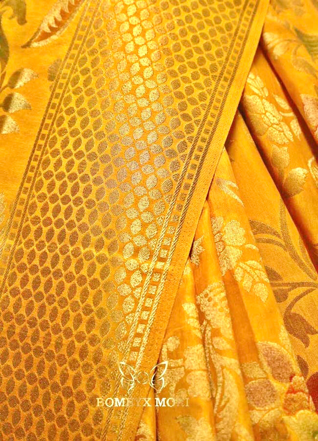 Sunshine Yellow Uppada Silk Saree