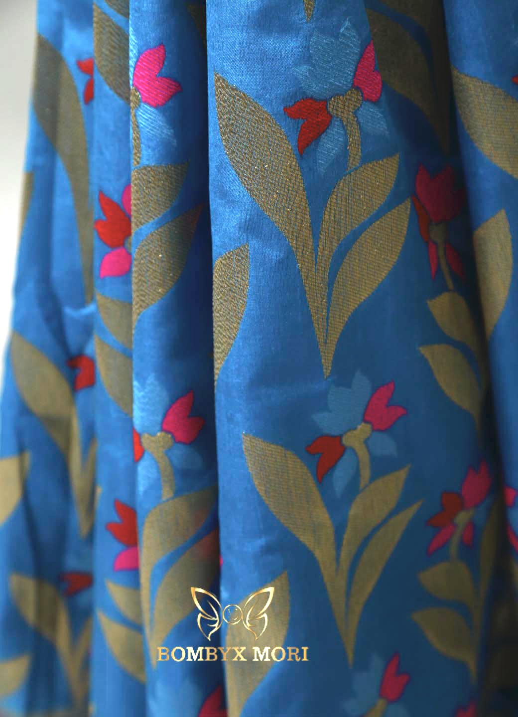 Blue Golden Uppada Silk saree