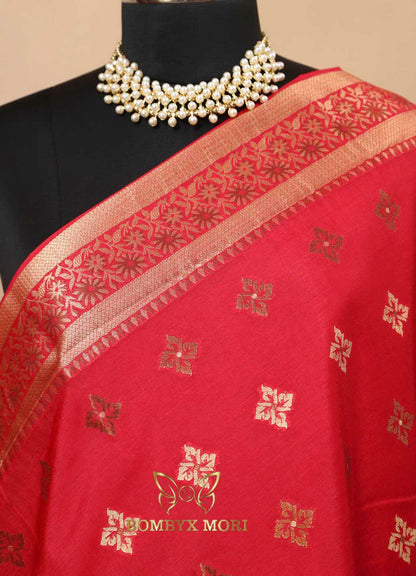 Dark Pink Uppada Silk saree