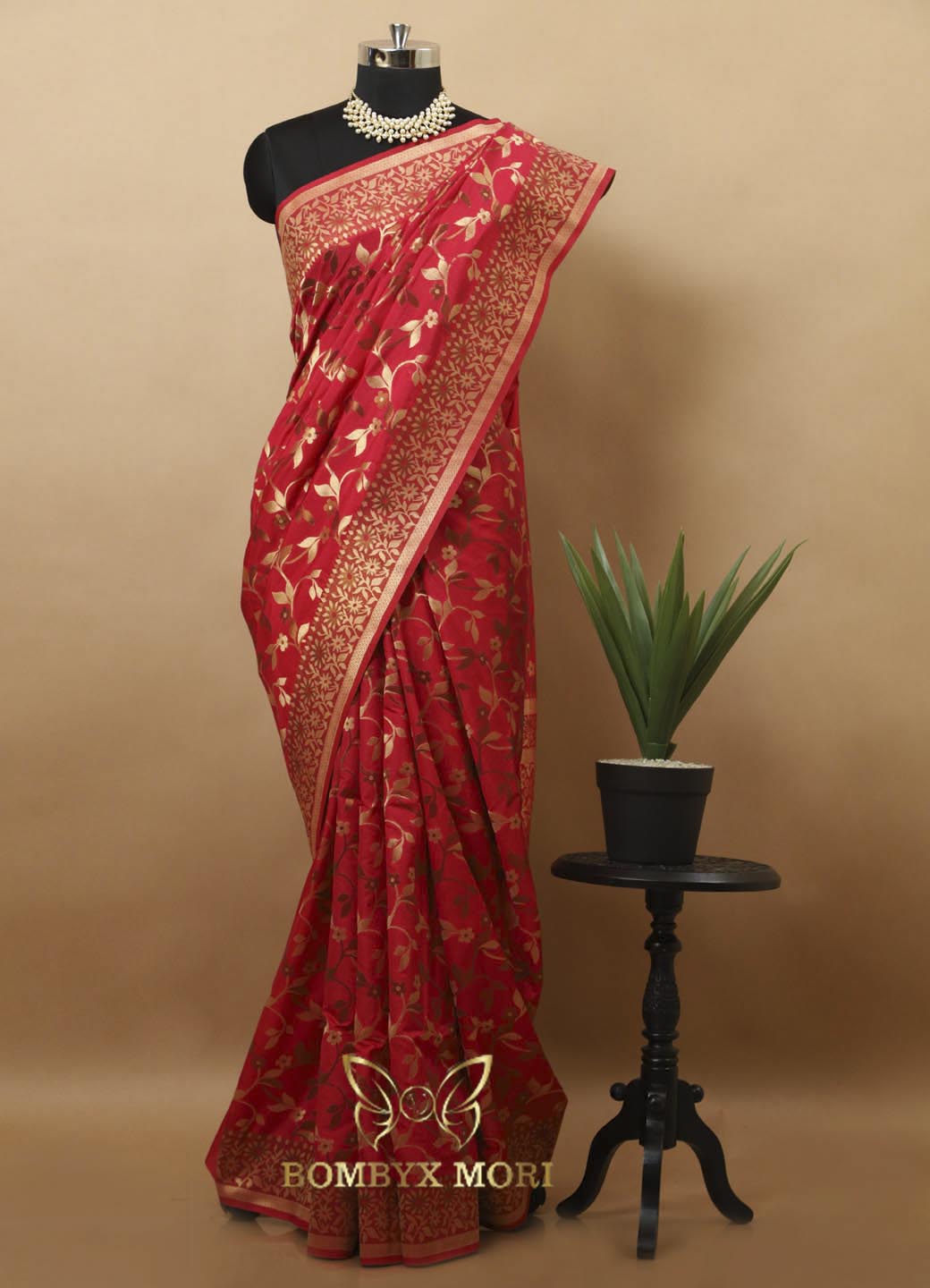 Dark Pink Uppada Silk saree