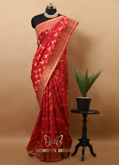 Dark Pink Uppada Silk saree