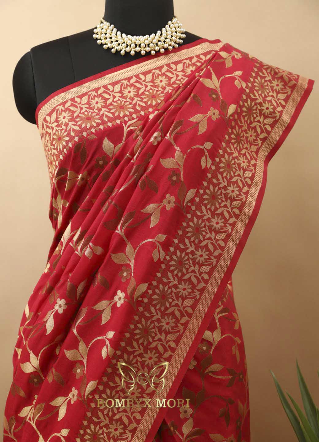 Dark Pink Uppada Silk saree