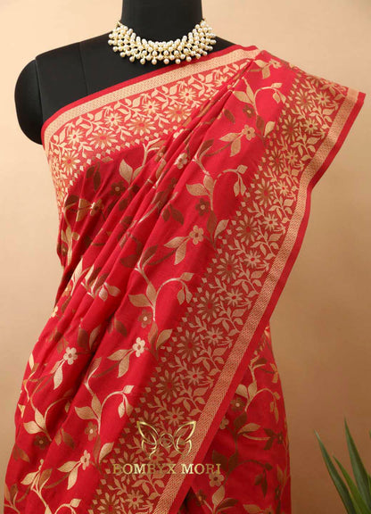 Dark Pink Uppada Silk saree