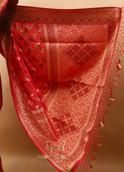 Dark Pink Uppada Silk saree