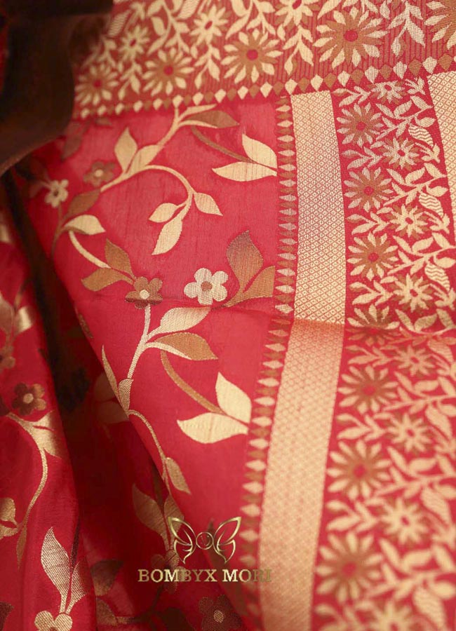 Dark Pink Uppada Silk saree