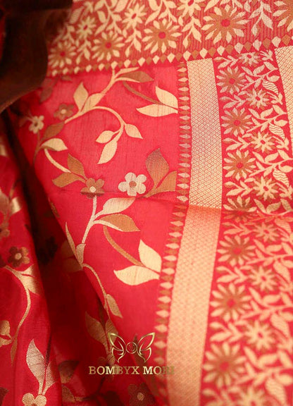 Dark Pink Uppada Silk saree