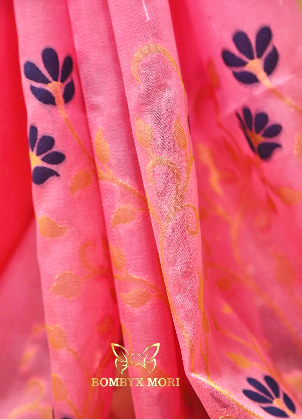 Blossom Pink Tissue Saree