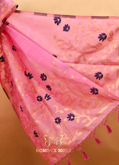 Blossom Pink Tissue Saree