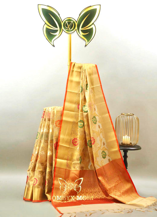 Yellow Gold Tissue Saree