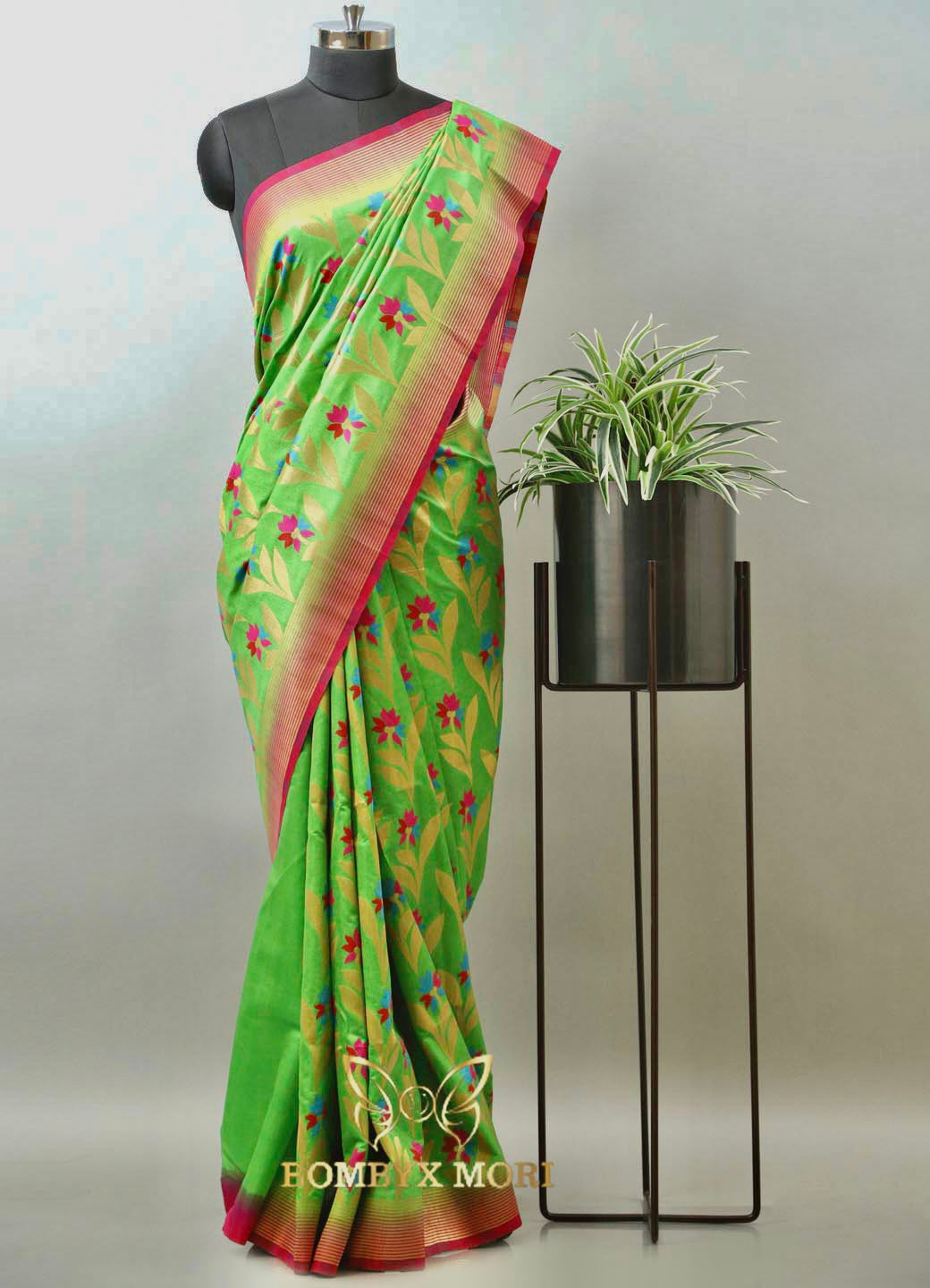 Green Golden Uppada silk saree