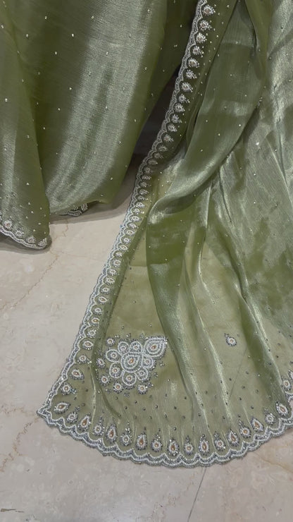 Light Green Jimmy Choo Saree