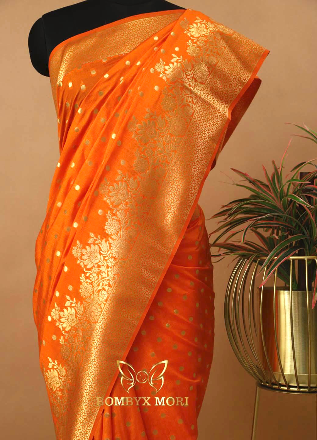 Tangy Orange Dola Silk