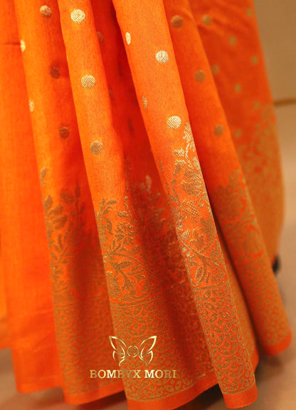 Tangy Orange Dola Silk