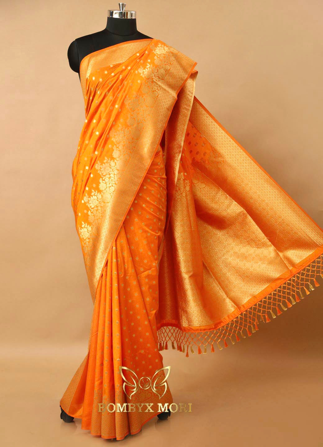 Tangy Orange Dola Silk