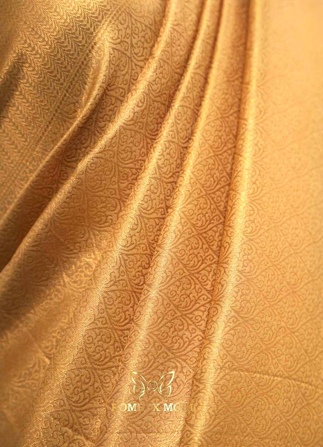 Bright Golden kanjivaram brocade silk saree