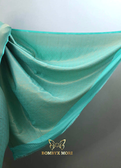 Blue Brocade Silk Saree