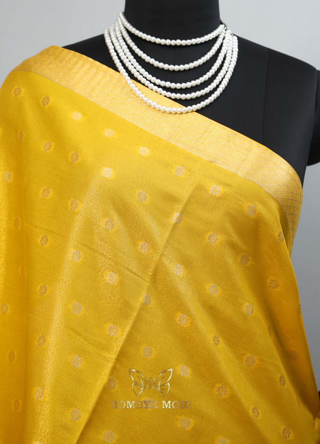 bright Yellow and Golden Bombyx Banarasi