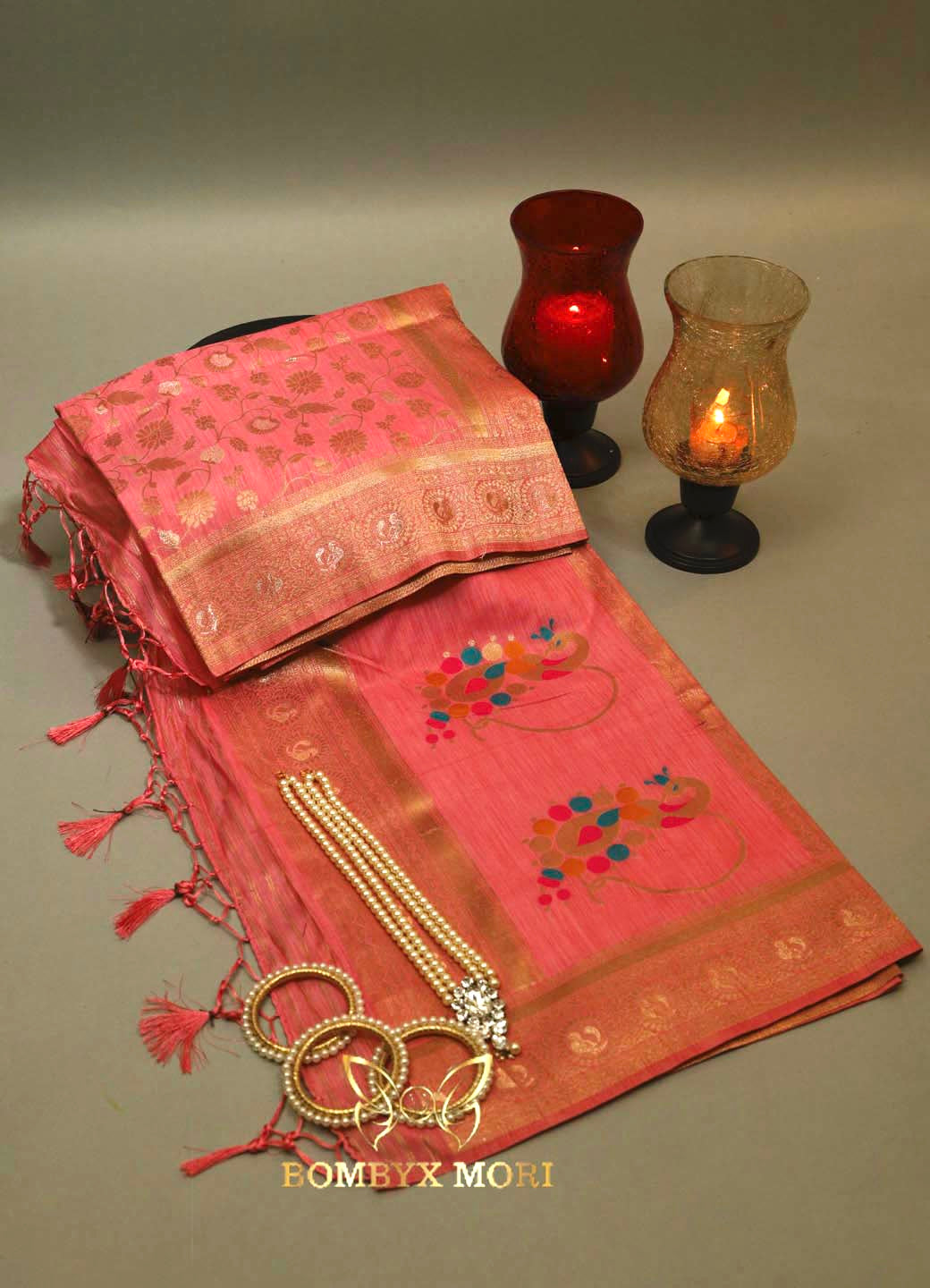 Pink Affair Dola Silk Saree