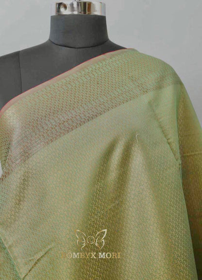 Mystic Green Tanchoi Silk Saree